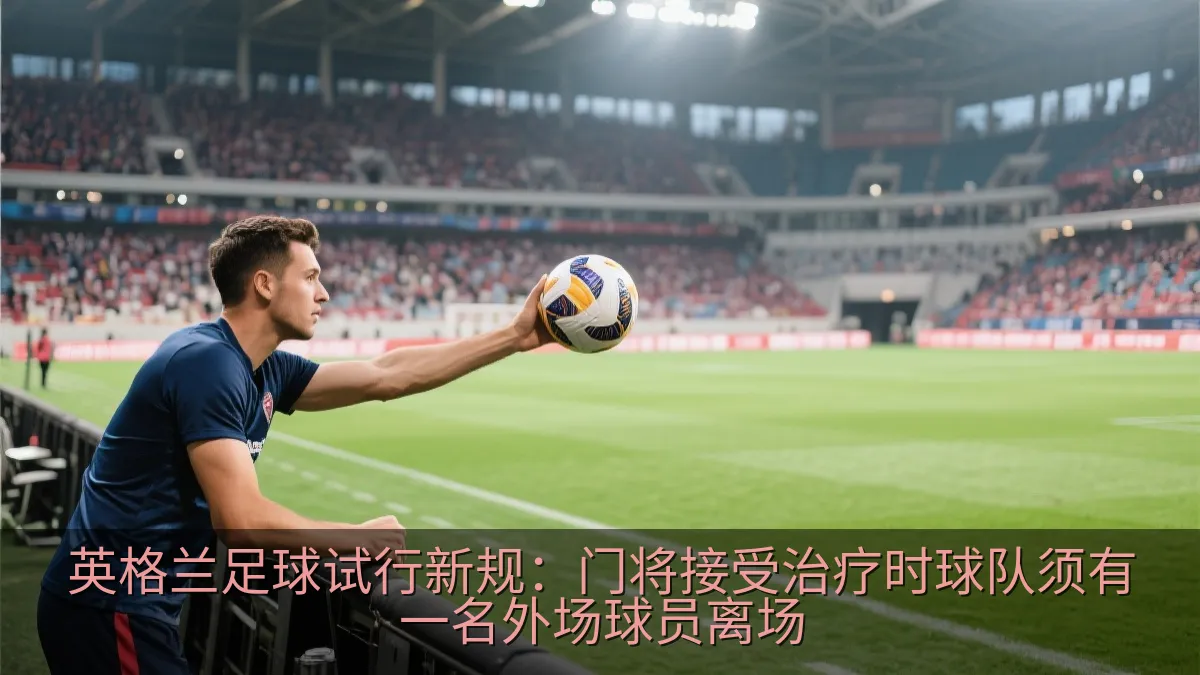 足球边线附近球员准备掷界外球,比赛现场氛围紧张